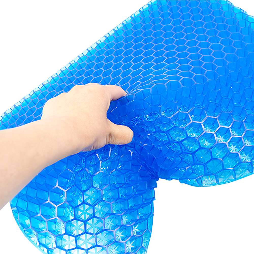 Gel Seat Cushion with Honeycomb Design & Breathable Cover for Office Chair Car Seat & Home