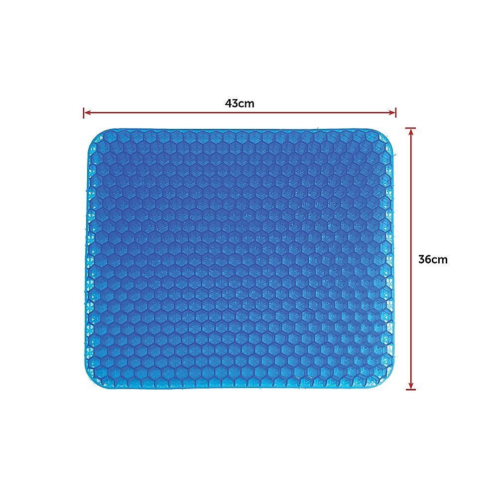 Gel Seat Cushion with Honeycomb Design & Breathable Cover for Office Chair Car Seat & Home