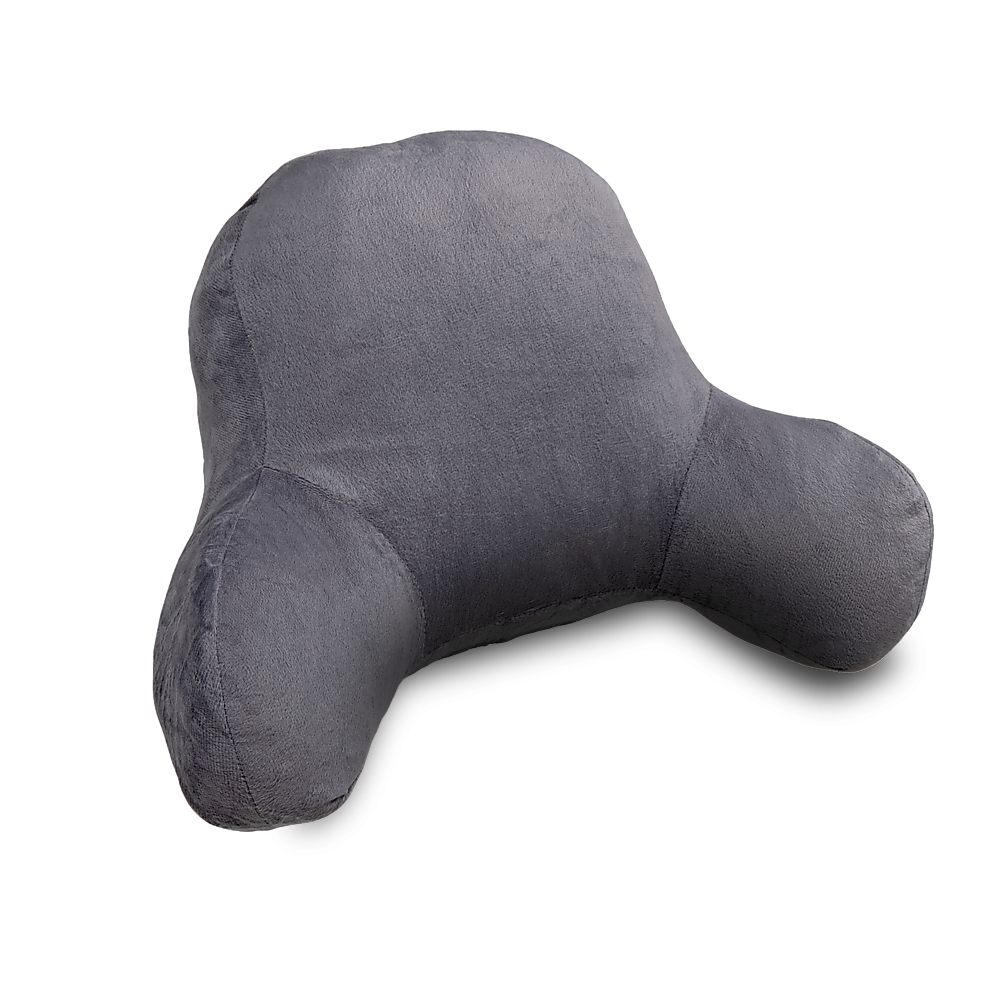 52cm Reading Pillow Back Rest with Arm Support Cushion – Dark Grey