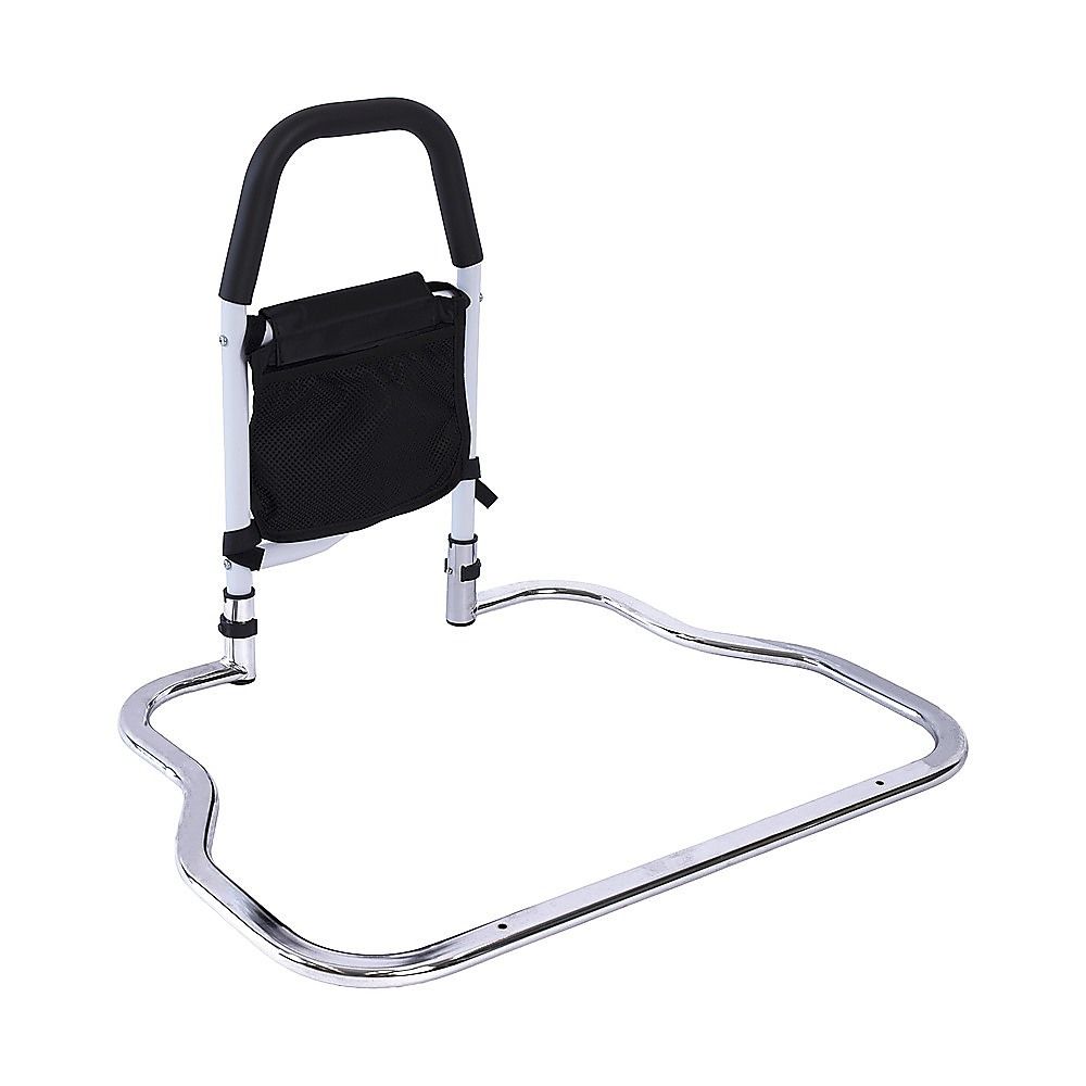 Adjustable Bed Rail with Multi-Grip Handle, Storage Pouch & Under Mattress Frame