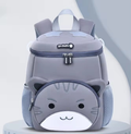 Grey Cat Cute Animal  Kids Backpack - Lightweight Toddler School Bag - Soft 3D Cartoon Daypack for Kindergarten & Childcare- Boys Girls Ages 3-6