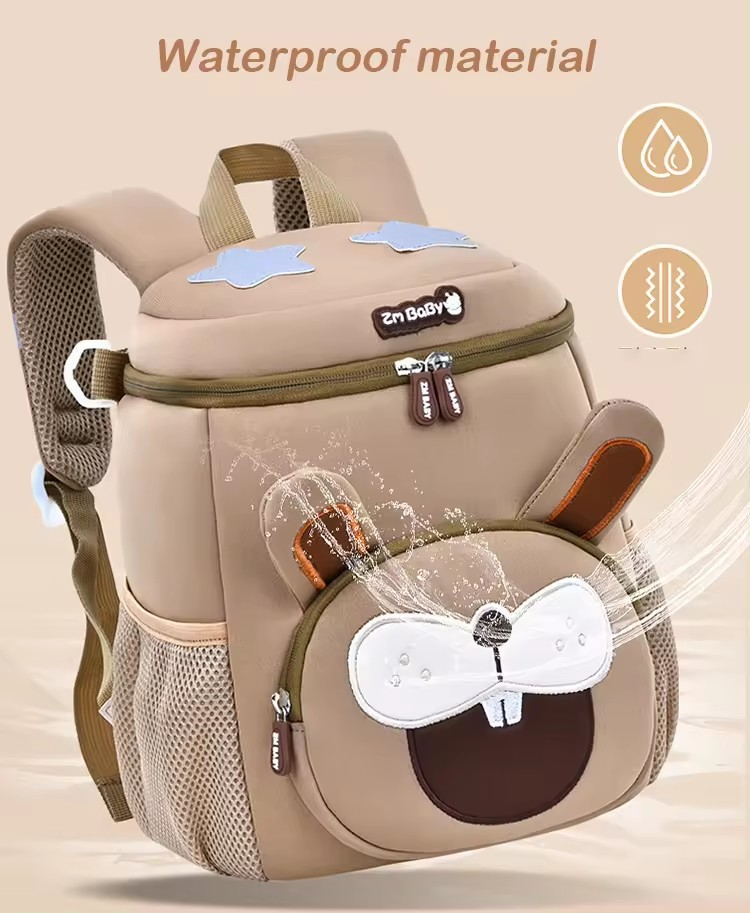 Grey Cat Cute Animal  Kids Backpack - Lightweight Toddler School Bag - Soft 3D Cartoon Daypack for Kindergarten & Childcare- Boys Girls Ages 3-6