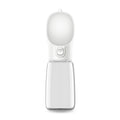 White Portable Dog Water Bottle and Drink Feeder - 550ml Pet Travel Water Cup for Walking, Hiking & Outdoor Use (High-Temperature Resistant)