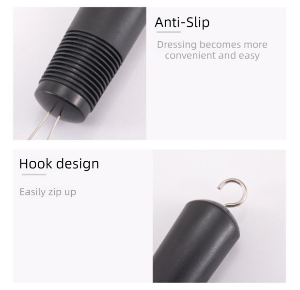 Black Dressing Aid Tool – Button & Zipper Assistant for Elderly and People with Limited Mobility
