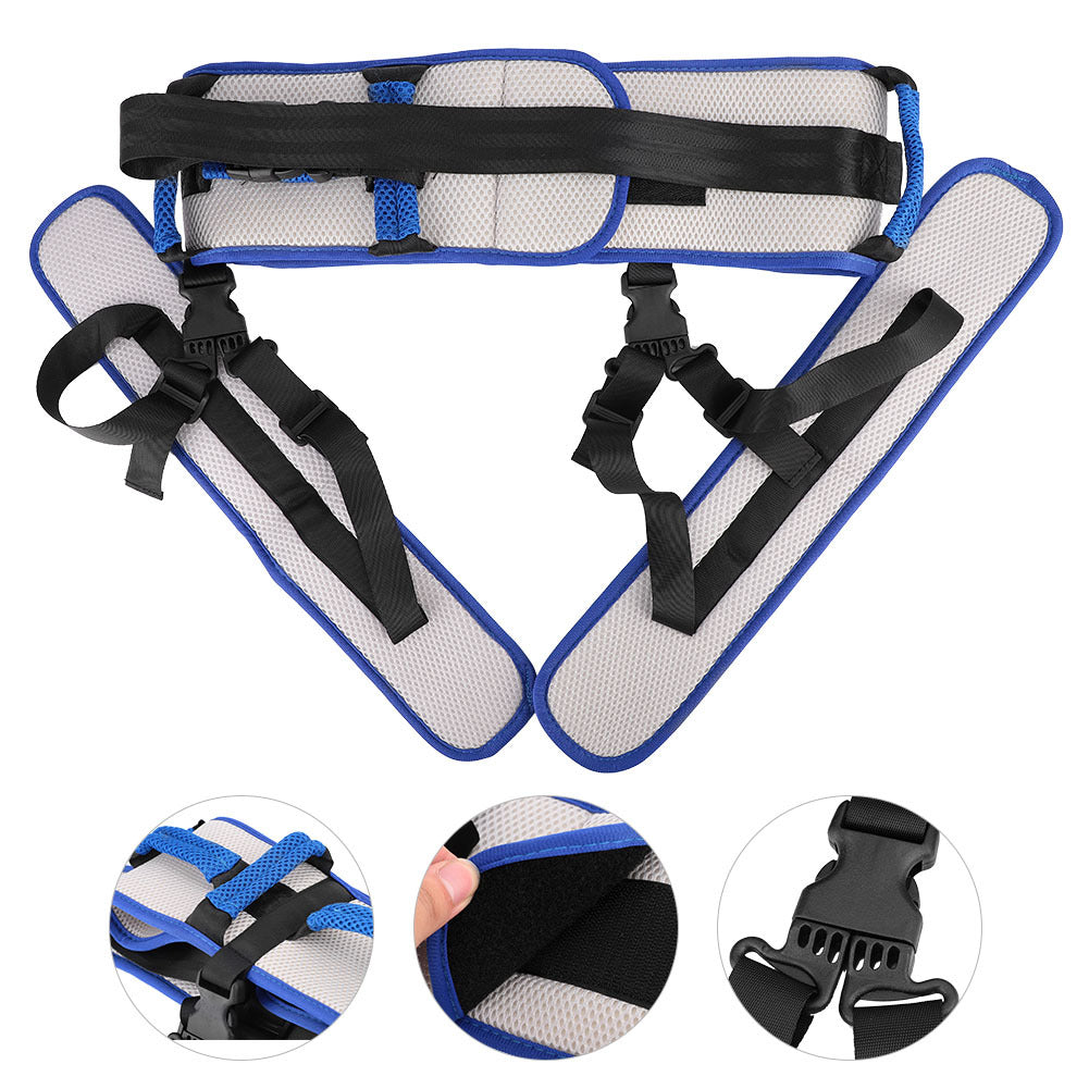 Size L Blue Rehabilitation Support Waist Belt – Gait Assistance & Transfer Aid for Elderly, Post-Stroke, and Mobility-Impaired Users