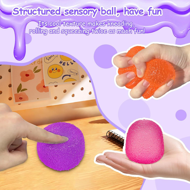 Pink Candy Gummy Bear Squishy Stress Relief Toy - Slow Rising Squeeze Fidget Toys, Soft TPR Sensory Toy for Anxiety Relief, Cute Kawaii Decompression Gift