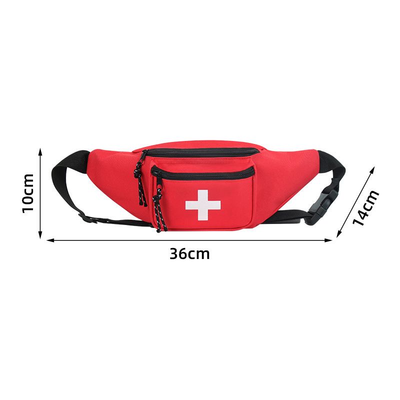 36 x 10 x 14CM  Extra Large Empty First Aid Kit Waist Pack –Waterproof Thickened Oxford Cloth Emergency Medical Crossbody Bag for Outdoor Activity