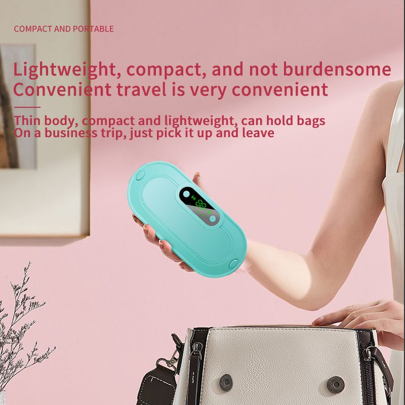 White Portable USB Rechargeable Graphene Heating Waist Belt with Gift Box - 4 Modes Vibrating Abdominal Massager & 3 Levels Large Area Heating Therapy Pad for Women
