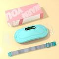 Green Portable USB Rechargeable Graphene Heating Waist Belt with Gift Box - 4 Modes Vibrating Abdominal Massager & 3 Levels Large Area Heating Therapy Pad for Women