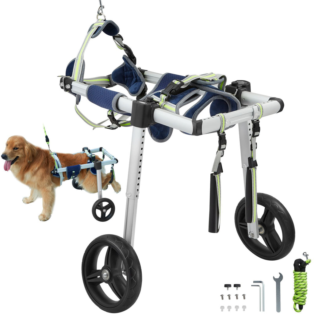 2 Wheels Dog Wheelchair for Back Legs, Pet Wheelchair Lightweight & Adjustable Assisting in Healing, Dog Cart/Wheelchair for Injured, Disabled, Paralysis, Hind Limb Weak Pet(M)