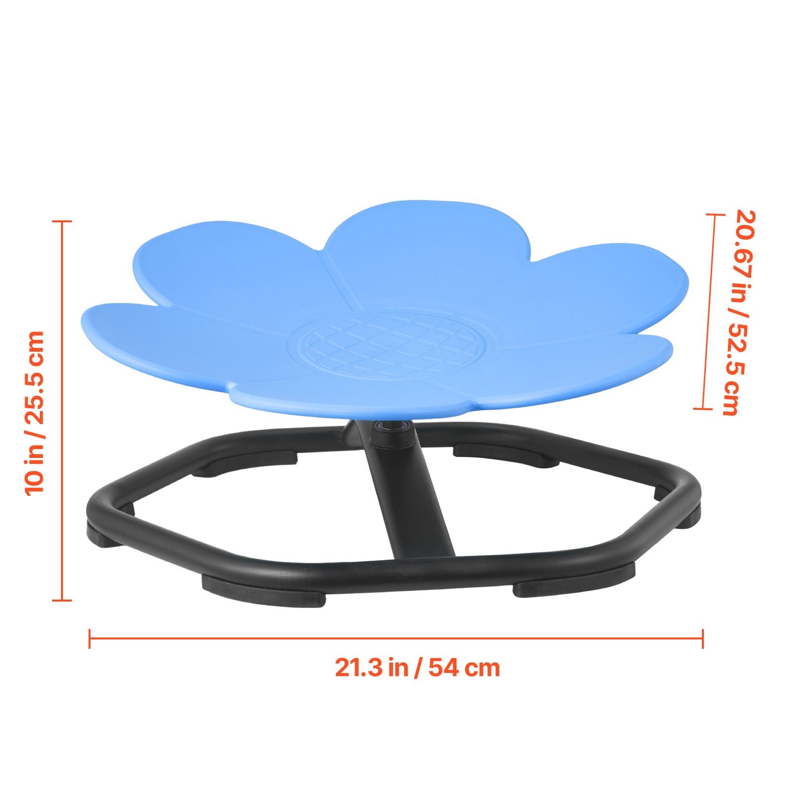 Kids Swivel Chair, 220 lbs Capacity, Flower Shape Sensory Spinning Chair, Autistic Kids Sensory Toy Seat with Non-Slip Metal Base, Toddler Sit & Spin Seat for Coordination Balance Focus, Blue