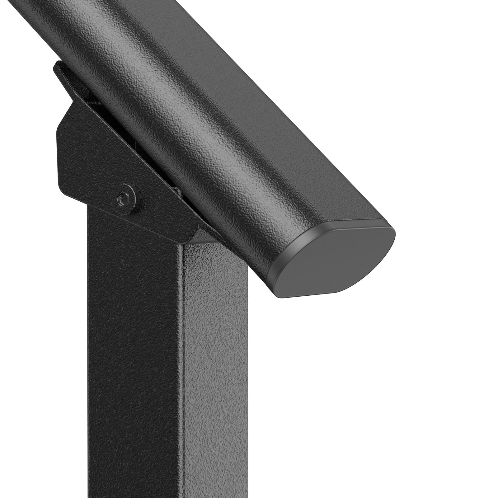Handrails for Outdoor Steps, 2-3 Step Stair Hand Rail Kit, Transitional Carbon Steel Railings with Installation Kit, Stair Rails for Seniors, Concrete Steps & Porch & Deck, Black Square Tube