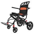 Wheelchair Aluminum Alloy Transport Chair Foldable 18-In W Seat 220lbs