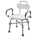 Swivel Shower Chair with Arms and Back, 227 kg Load Heavy Duty Bench Seat for Inside Shower Stall and Bathtub, Height Adjustable Bathroom Bath Tub Seat for Adults, Seniors, Elderly and Disabled