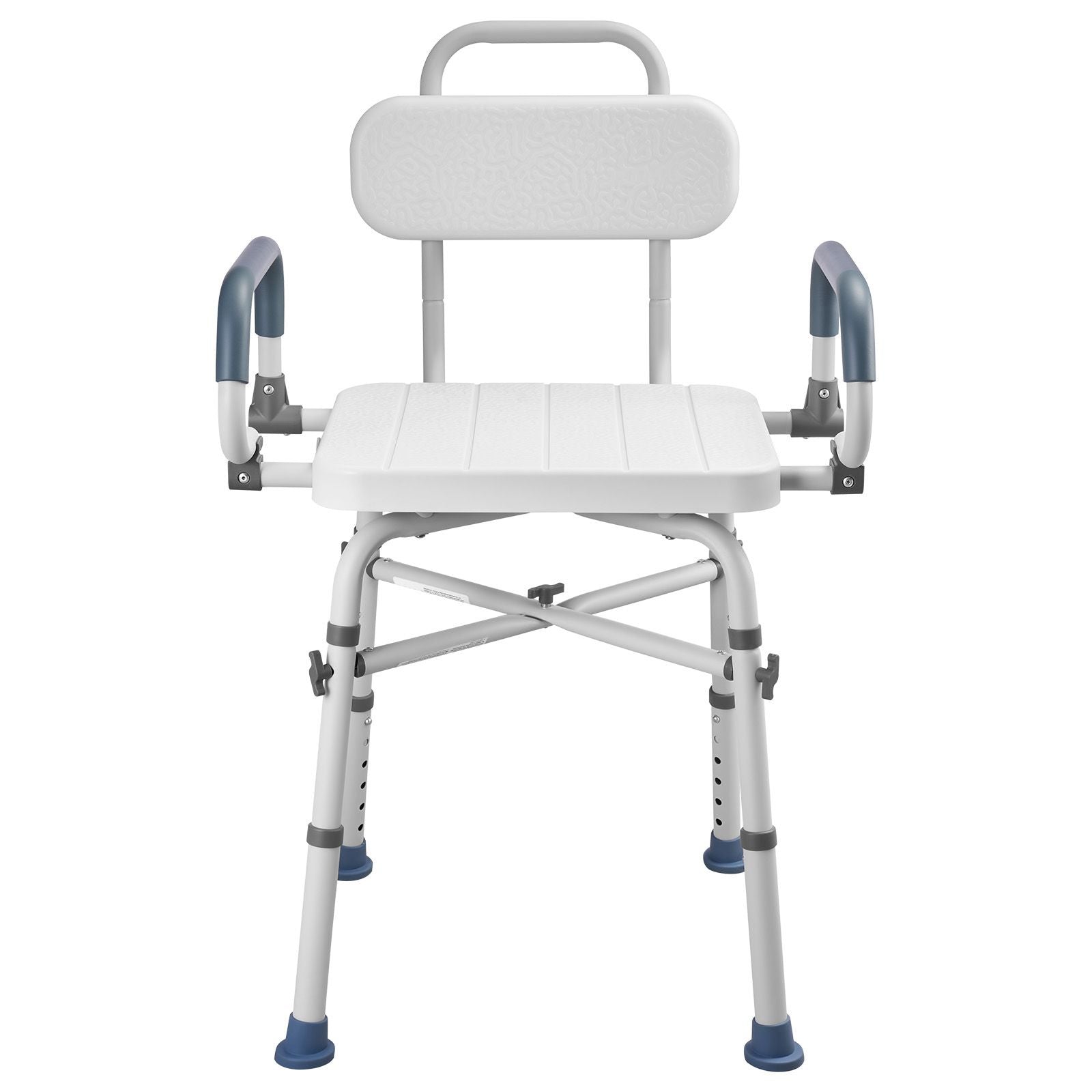 Swivel Shower Chair with Arms and Back, 227 kg Load Heavy Duty Bench Seat for Inside Shower Stall and Bathtub, Height Adjustable Bathroom Bath Tub Seat for Adults, Seniors, Elderly and Disabled