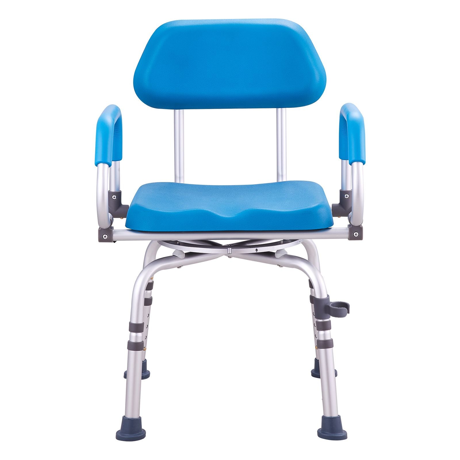Swivel Shower Chair 360 Degree, Adjustable Shower Seat with Pivoting Arms & Padded Bath Seat for Inside Shower or Tub, Non-Slip Rotating Bathtub Chair for Elderly Disabled, 300LBS Capacity