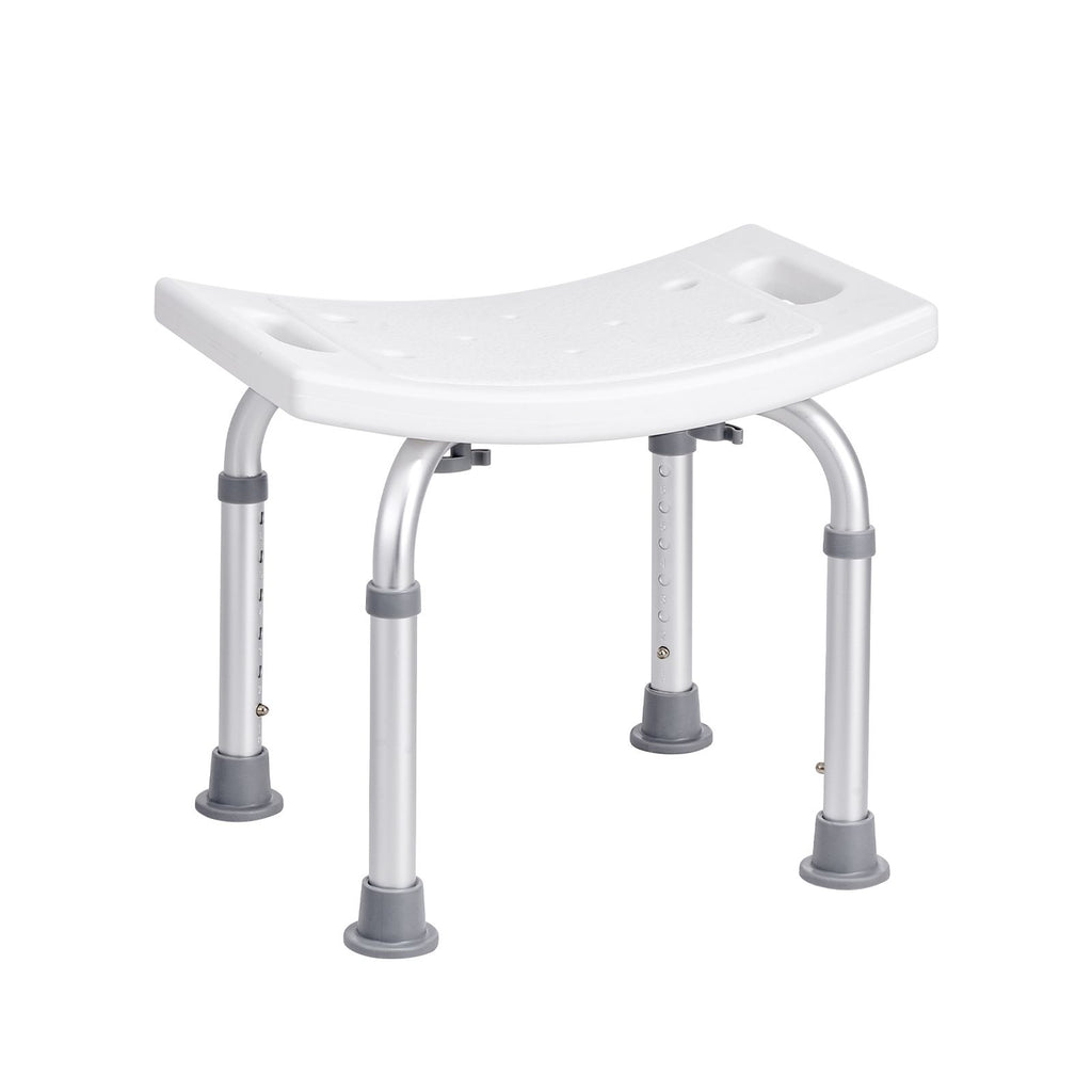 Shower Chair, Adjustable Height Shower Stool with Built-in Handles, Shower Seat for Inside Shower or Tub, Non-Slip Bench Bathtub Stool Seat for Elderly Disabled Handicap, 158.8 kg Capacity