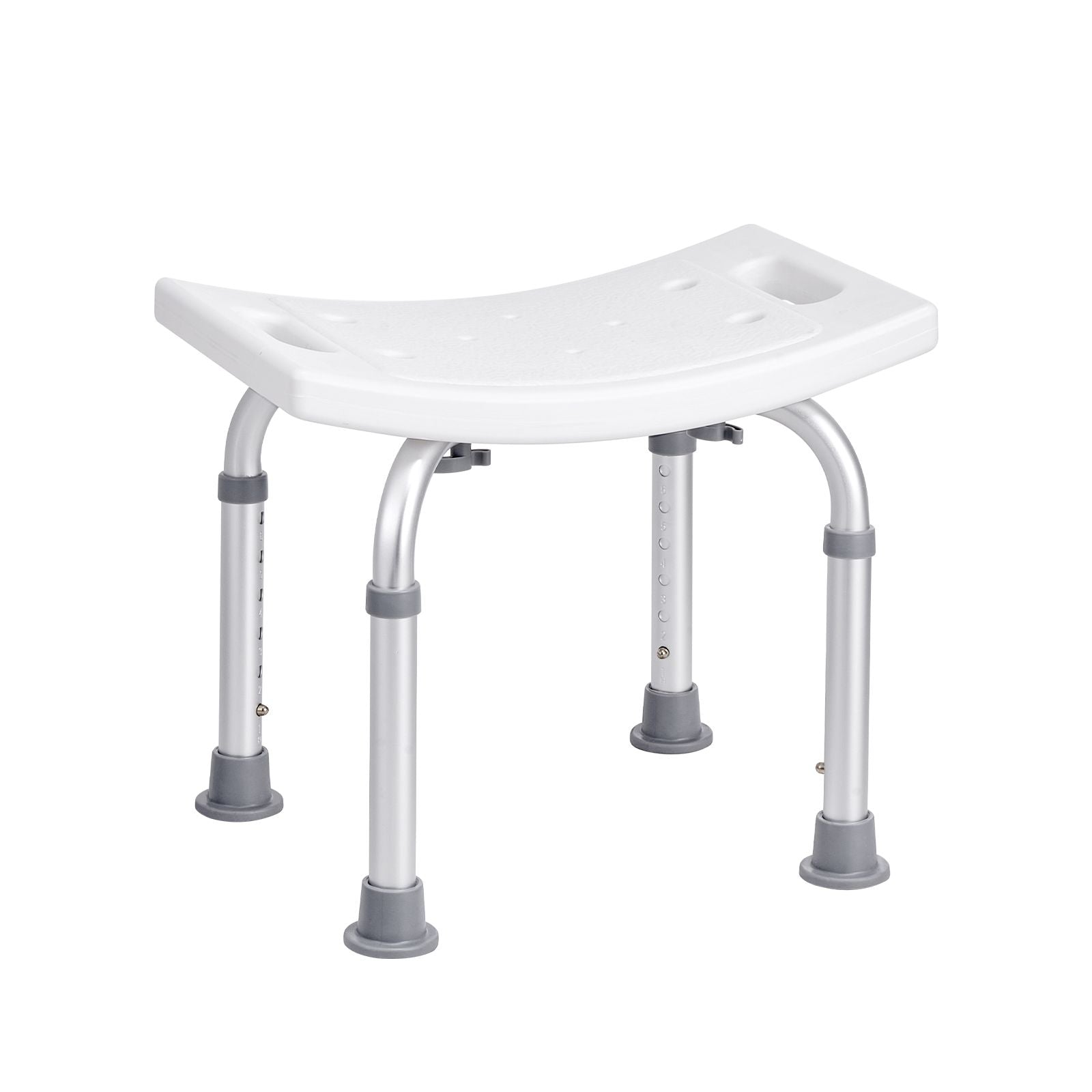 Shower Chair, Adjustable Height Shower Stool with Built-in Handles, Shower Seat for Inside Shower or Tub, Non-Slip Bench Bathtub Stool Seat for Elderly Disabled Handicap, 158.8 kg Capacity
