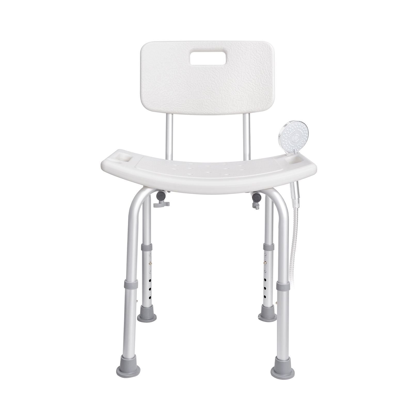 Shower Chair, Shower Seat with Back, Adjustable Height Shower Stool, Shower Chair for Inside Shower Bathtub, Non-slip Bathroom Bench Bath Chair for Elderly Disabled Handicap, 158.8 kg Capacity