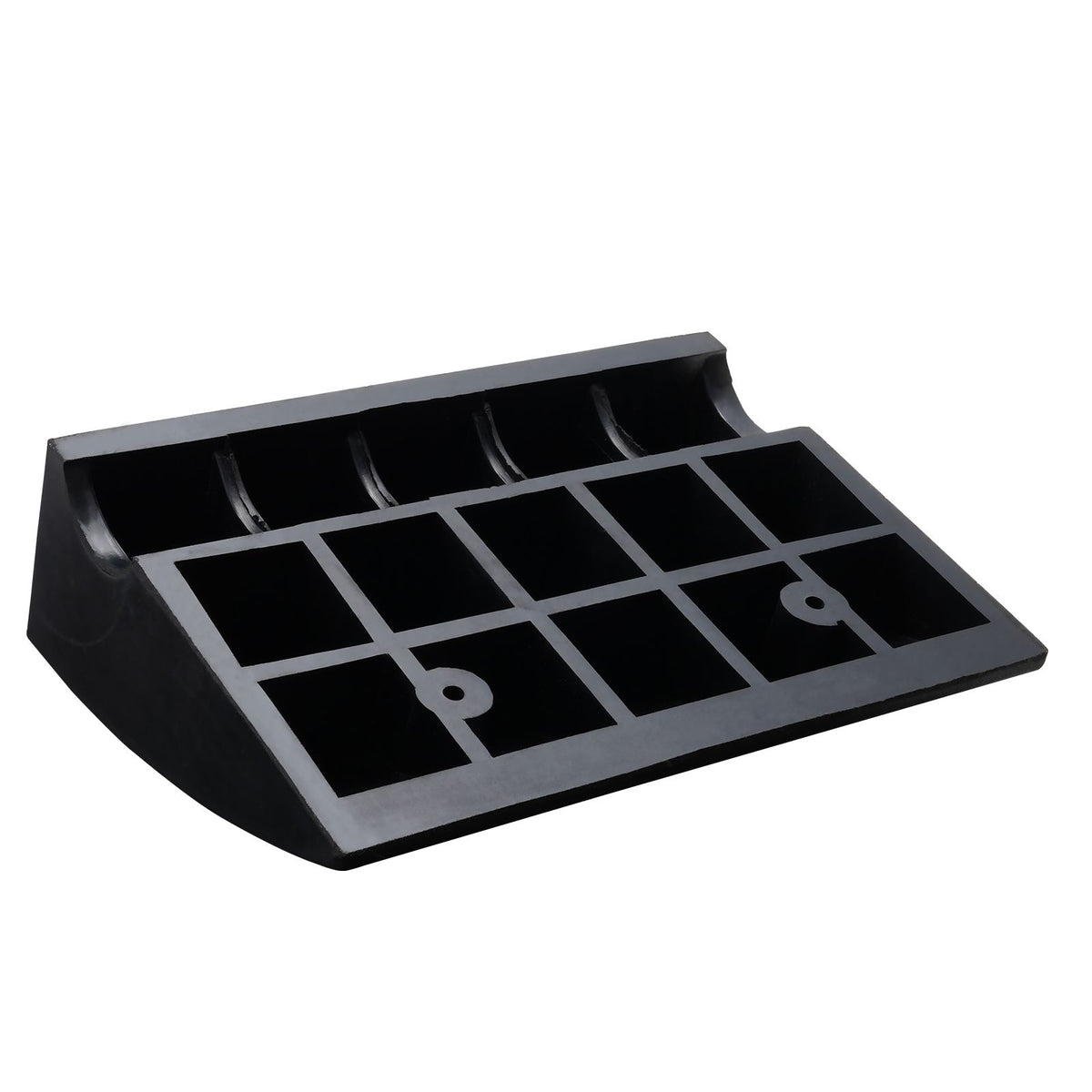 Rubber Curb Ramp 15.2 cm Rise Height Sidewalk Curb Ramp, 37 cm Width 49.1 cm Length Driveway Ramp for Curb, 15T Heavy Duty Rubber Ramp for Forklifts, Trucks, Buses, Cars, Wheelchairs, Bikes