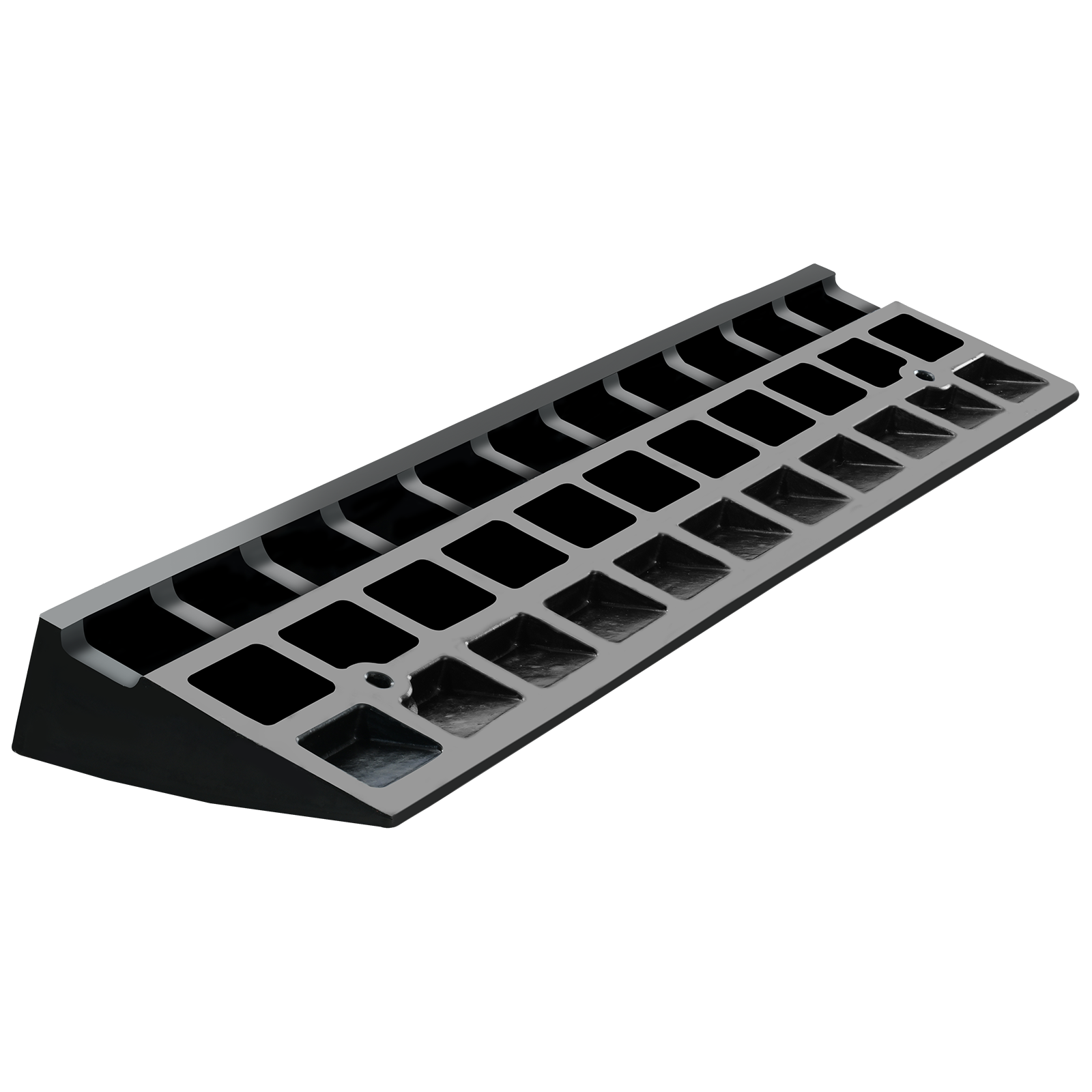 Rubber Curb Ramp 9.4 cm Rise Height Sidewalk Curb Ramp, 25 cm Width 100 cm Length Driveway Ramp for Curb, 15T Heavy Duty Rubber Ramp for Forklifts, Trucks, Buses, Cars, Wheelchairs, Bikes