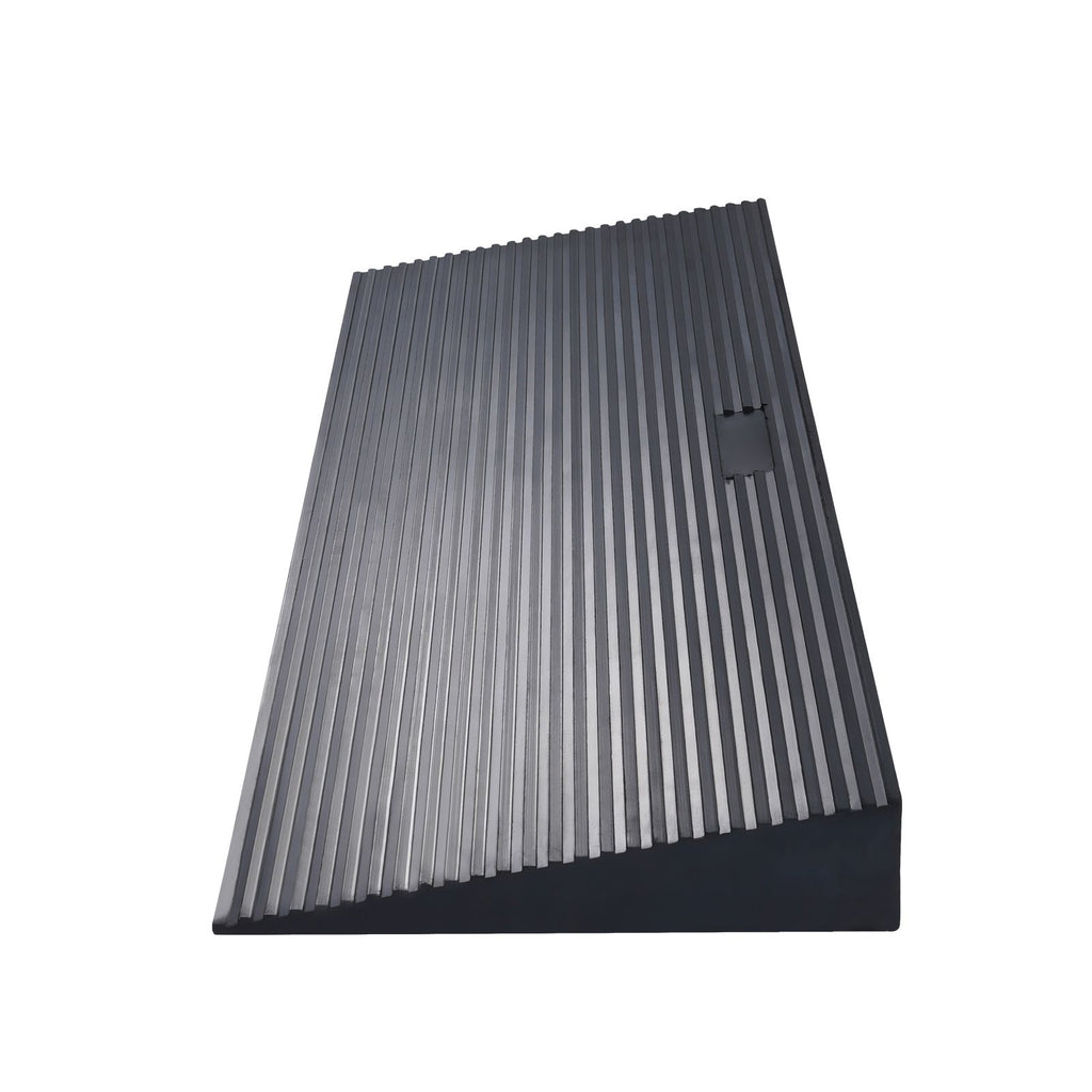 4 cm Rise Cuttable Threshold Ramp for Sweeping Robot, 90 cm Wide Natural Rubber Wheelchair Ramp, Non-Slip Solid Rubber Ramp with Double-Sided Tape for Doorways, Driveways, Bathroom, Smooth Tile