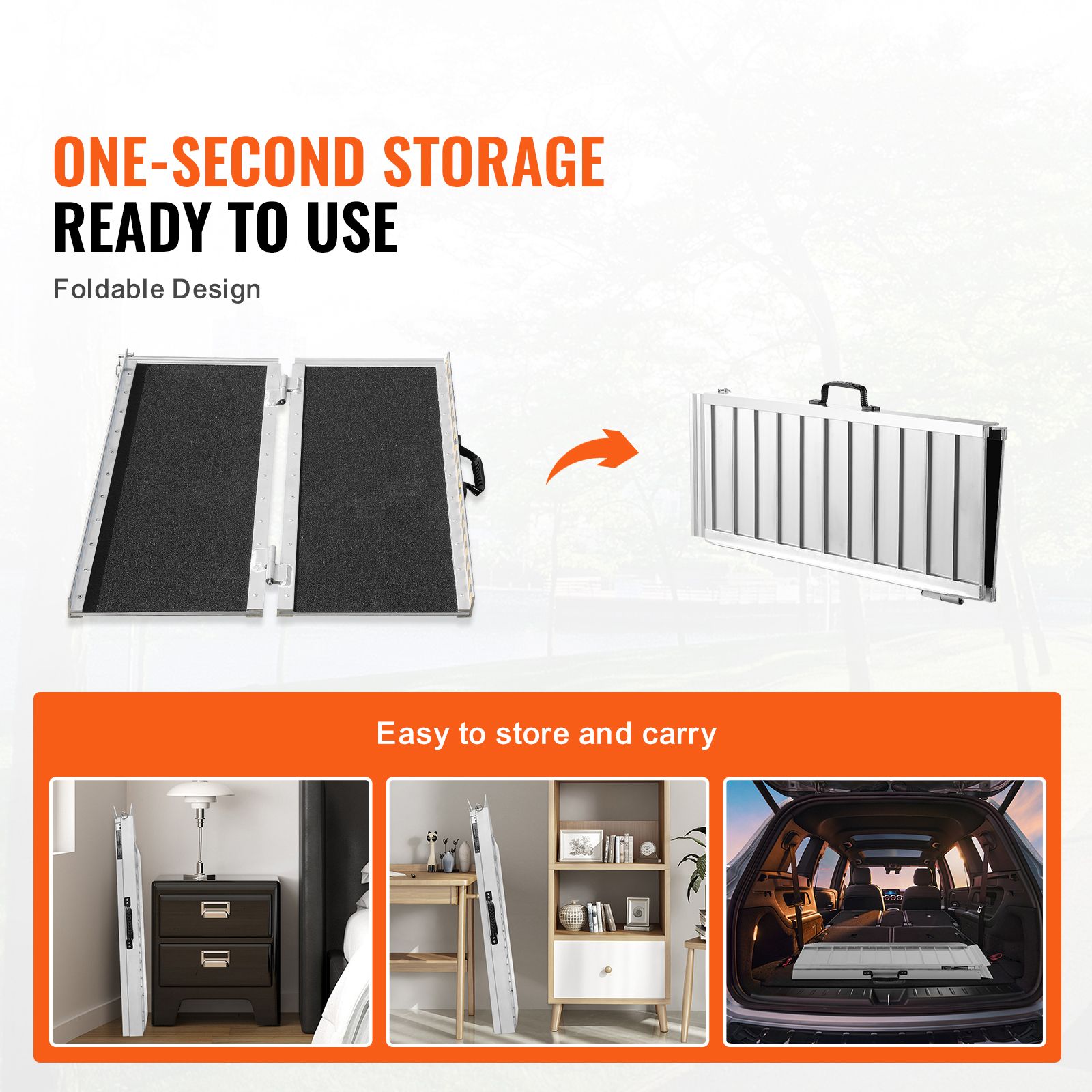 Portable Wheelchair Ramp 2FT, Non-Slip Aluminum Folding Handicap Ramp, Door Threshold Ramps for Wheelchair for Home,Wheel Chair Ramp Steps, Cars, Scooter, Cart, Curbs, Stairs