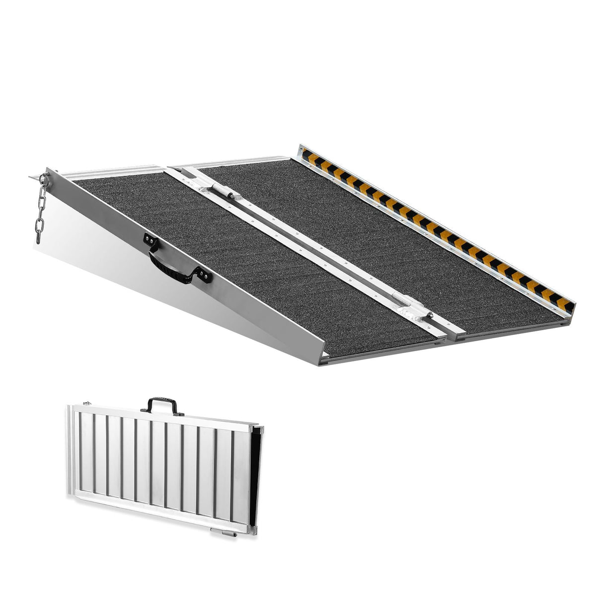 Portable Wheelchair Ramp 2FT, Non-Slip Aluminum Folding Handicap Ramp, Door Threshold Ramps for Wheelchair for Home,Wheel Chair Ramp Steps, Cars, Scooter, Cart, Curbs, Stairs