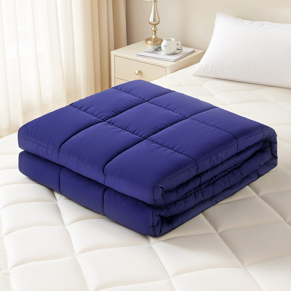Giselle Bedding Weighted Blanket 6.8kg Kids Adults Heavy Gravity Relax Calm Blue